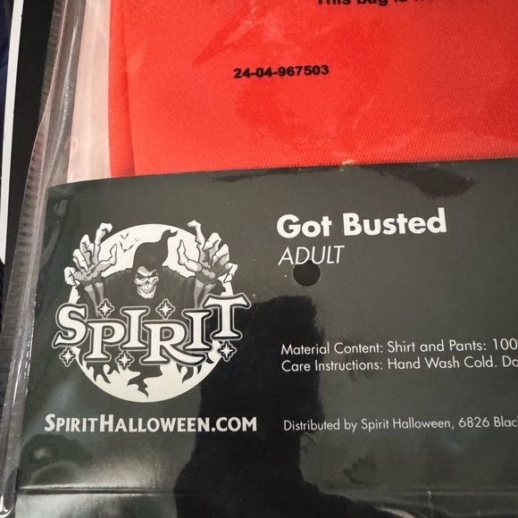 NWT Spirit Halloween Costume Women Size XL (12-16) Got Busted Costume Cosplay - Picture 9 of 9